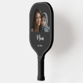 Mom Established Year Black Modern Script  Pickleball Paddle (Links)