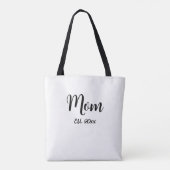 Mom Established Year New Mom Gift Tote Tote Bag (Achterkant)