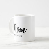 Mom Established Year New Mother Gift Koffiemok (Voorkant links)