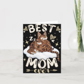 Mom Ever, Bengal Cat 2 Kittens, Mother's Day, Moth Kaart (Voorkant)