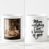 Mom Everything I Am Brush Script Easy 1 Photo Koffiemok