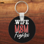 Mom Fighter Brain Aneurysm Awareness Support Grafi Sleutelhanger (Voorkant)