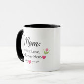 Mom First Love Forever Hero Coffee Mug Mok (Voorkant links)