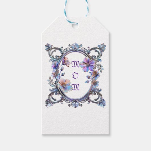 Mom Floral Lijst Cadeaulabel (Voorkant)