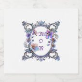 Mom Floral Lijst Likeurfles Etiket (Enkel label)