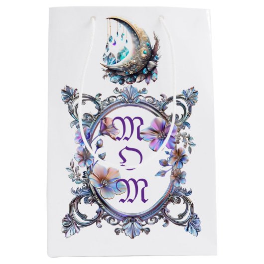 Mom Floral Lijst Medium Cadeauzakje (Voorkant)