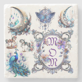 Mom Floral Lijst Stenen Onderzetter