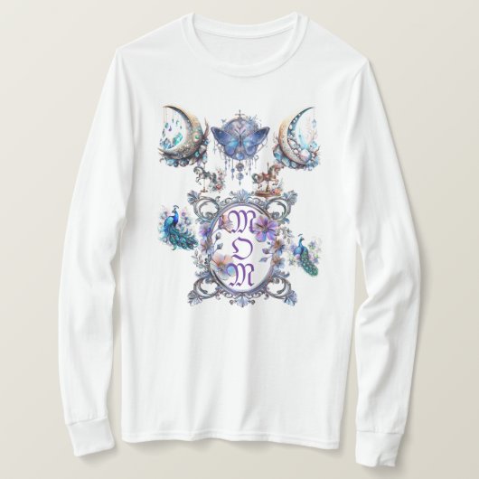 Mom Floral Lijst T-shirt (Design voorkant)