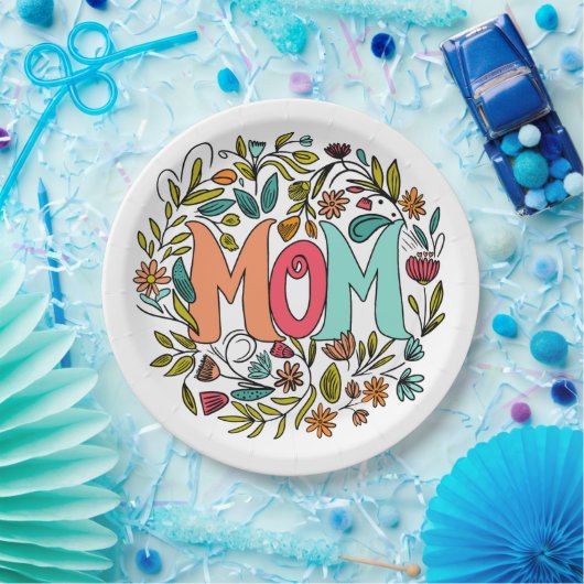 Mom Floral Papier Bord (Feest)
