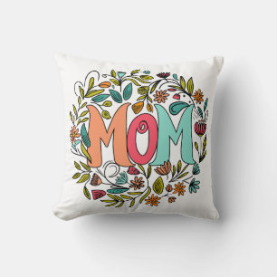 Mom Floral Pillow Kussen