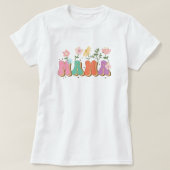 Mom floral t-shirt with retro typography. (Design voorkant)