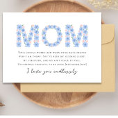 MOM Floral typografie Elegante Moederdag Kaart