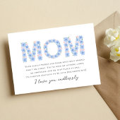 MOM Floral typografie Elegante Moederdag Kaart