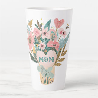 Mom Flower Bouquet Latte Mok