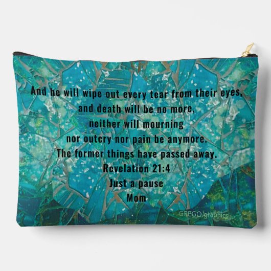 Mom - Forever in Our Hearts Accessory Pouch Etui (Achterkant)