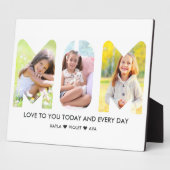 MOM Foto Collage 3 Letter Cutout Persoonlijk Fotoplaat (Zijkant)