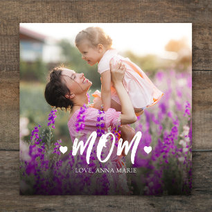 Mom Fotosjabloon Schattige Gepersonaliseerd Canvas Afdruk