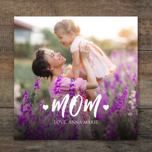 Mom Fotosjabloon Schattige Gepersonaliseerd Canvas Afdruk