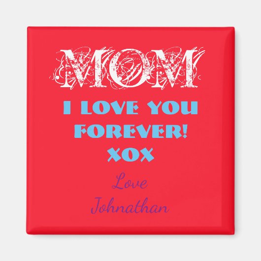 Mom Fridge Magnet Personalized Gift For Mother (Voorkant)