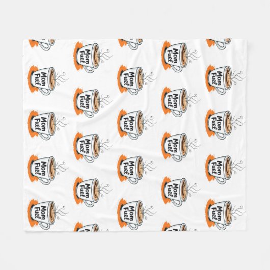 Mom Fuel | Koffie moeder cadeau | Grappige Moederd Fleece Deken (Voorkant (Horizontaal))