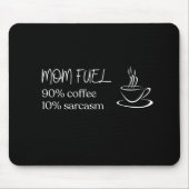 Mom Fuel Koffie Silhouet Quote Muismat (Voorkant)
