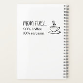 Mom Fuel Koffie Silhouet Quote Notitieboek (Achterkant)
