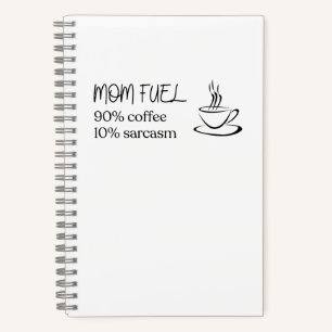 Mom Fuel Koffie Silhouet Quote Notitieboek