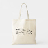 Mom Fuel Koffie Silhouet Quote Tote Bag (Achterkant)