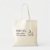 Mom Fuel Koffie Silhouet Quote Tote Bag (Voorkant)