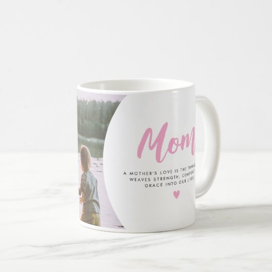 Mom Gift Custom Photo Mom Quote Koffiemok (Voorkant rechts)