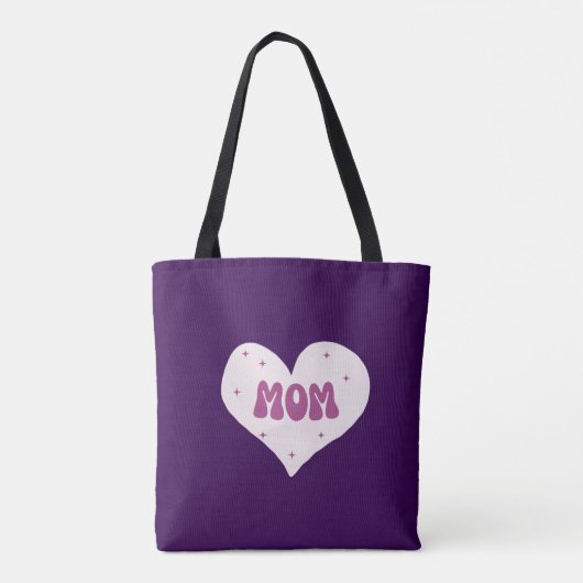 Mom Gift Heart Tote Bag (Achterkant)