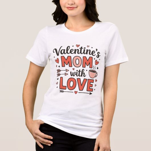 Mom grandma valentine Tri-Blend shirt (Voorkant)