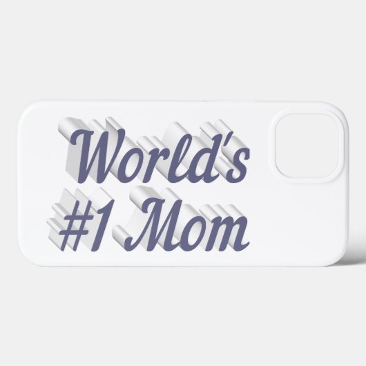 Mom gray text  iPhone case (Achterkant (horizontaal))