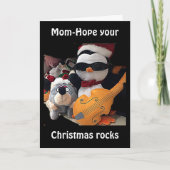 MOM-H0PE Y0UR KERSTMIS "R0CKS"-YOU ROCK FEESTDAGEN KAART (Voorkant)