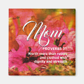 MOM Happy Moederdag PROVERBS 31 Roze Sinaasappel Magneet (Voorkant)