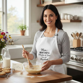 Mom Head Chef Master of Love Personalized Apron Standaard Schort