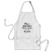 Mom Head Chef Master of Love Personalized Apron Standaard Schort (Voorkant)