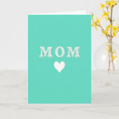 Mom Heart Love Card Kaart (Gele Bloem)