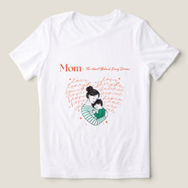 Mom Heart Love Typography Motherhood Art Tri-Blend Shirt