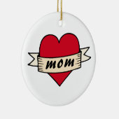 Mom heart tattoo keramisch ornament (Rechts)