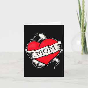 Mom Heart Traditionele Old School Tattoo Flash Kaart