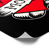 Mom Heart Traditionele Old School Tattoo Flash Poster (Hoek)