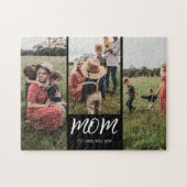 Mom heeft Modern Script 3-foto gemaakt Legpuzzel (Horizontaal)
