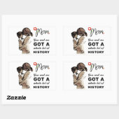 MOM HISTORY 2 RECHTHOEKIGE STICKER (Vel)