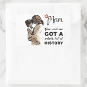 MOM HISTORY 2 RECHTHOEKIGE STICKER (Tas)