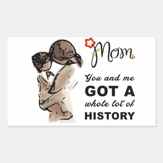 MOM HISTORY 2 RECHTHOEKIGE STICKER (Voorkant)