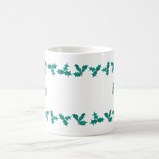 Mom Holly Pattern Christmas Coffee Cup Magische Mok (Center)