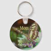 Mom I Love You Butterfly  Sleutelhanger (Achterkant)