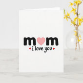 Mom I Love You Heartfelt Message Card Kaart (Gele Bloem)
