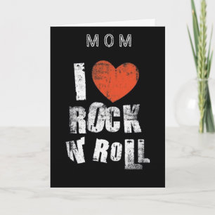 "MOM" IK HOOR VAN ROCK EN ROLL EN "JOU" MOEDERDAG KAART